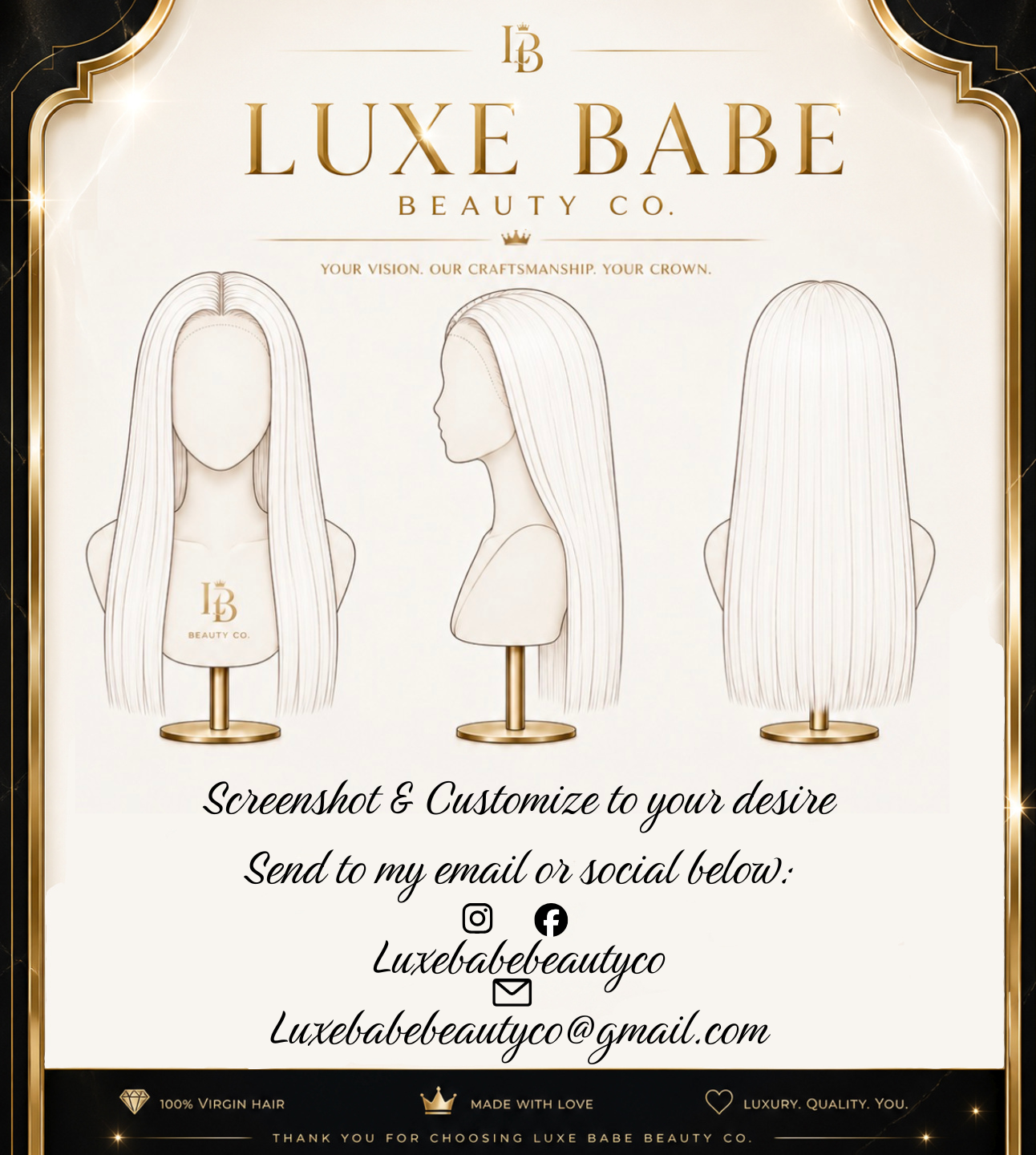 CUSTOM HD lace wig