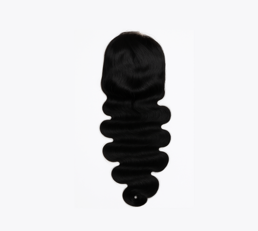(BodyWave) Raw Brazilian HD lace black wig