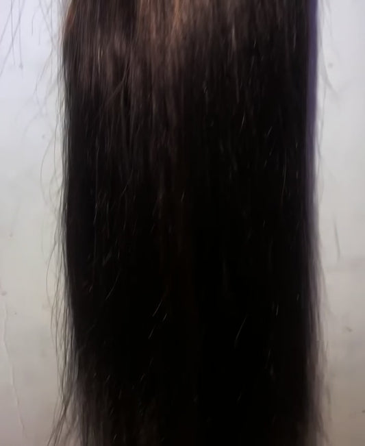 (Straight) Raw Brazilian HD lace black wig